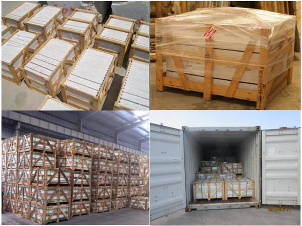 ming green marble tile packing & loading