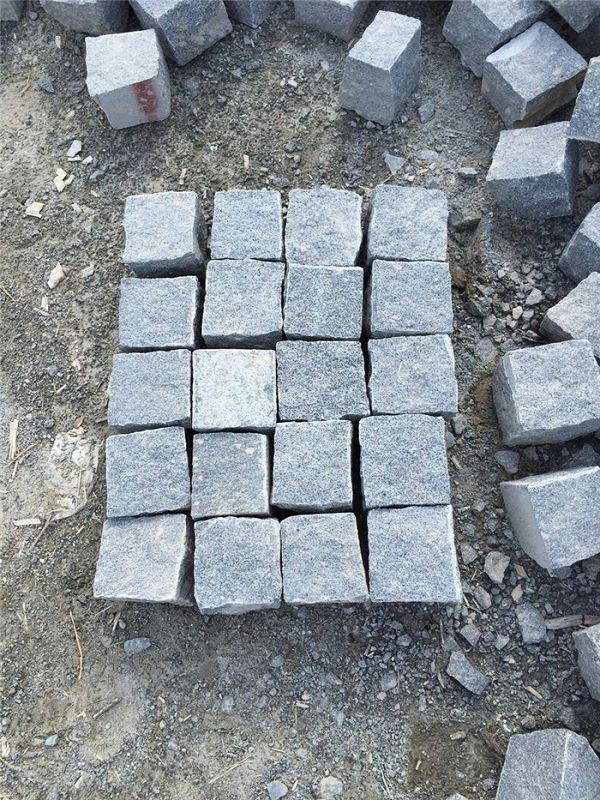 G654 black granite cube stone for sidewalk(001)