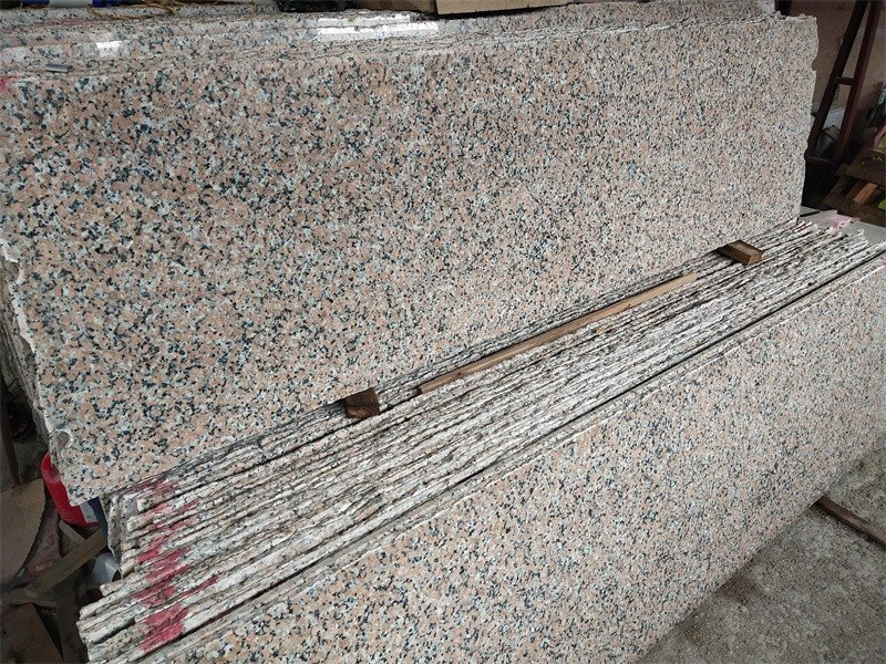 Pink porrino granite slab