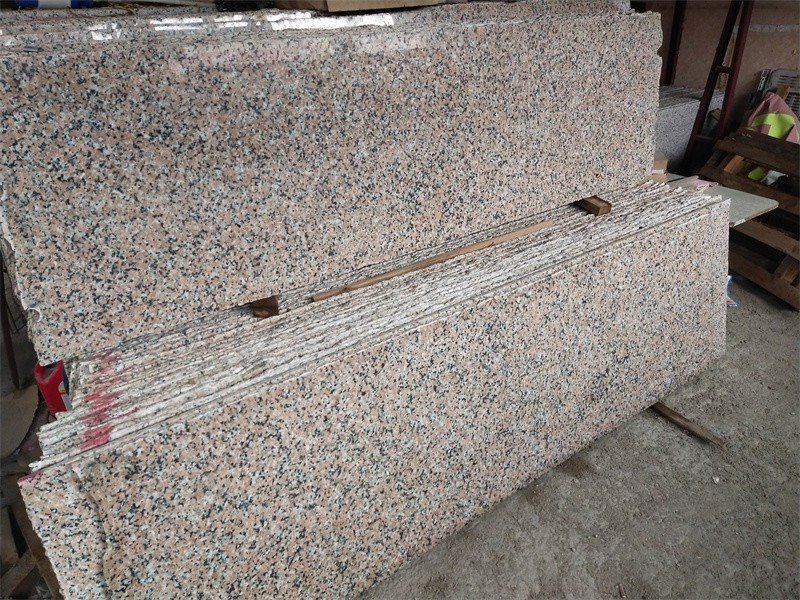 Pink porrino granite slab for countertops