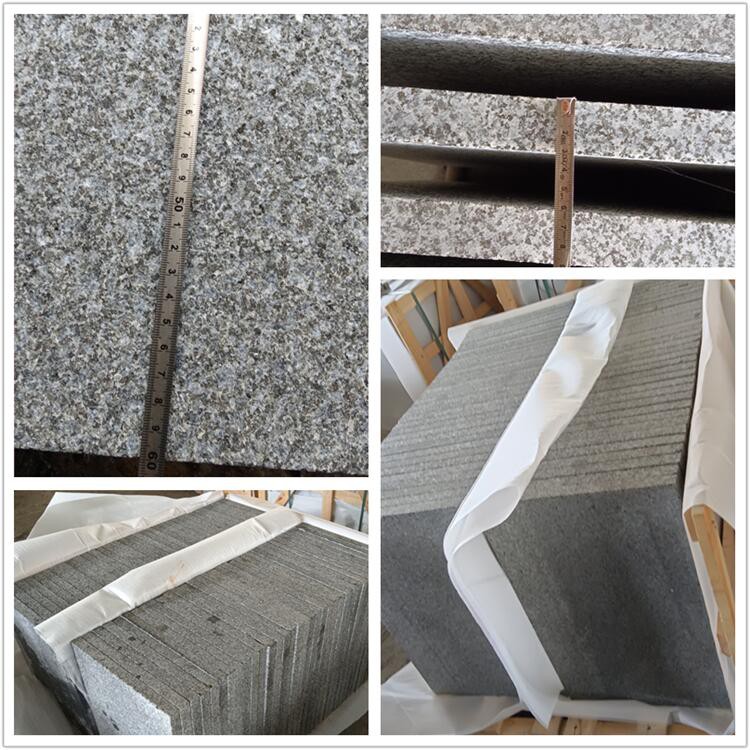 G654 Dark Grey Granite Flamed Tiles inspection G654 Dark Grey Granite Flamed Tiles inspection
