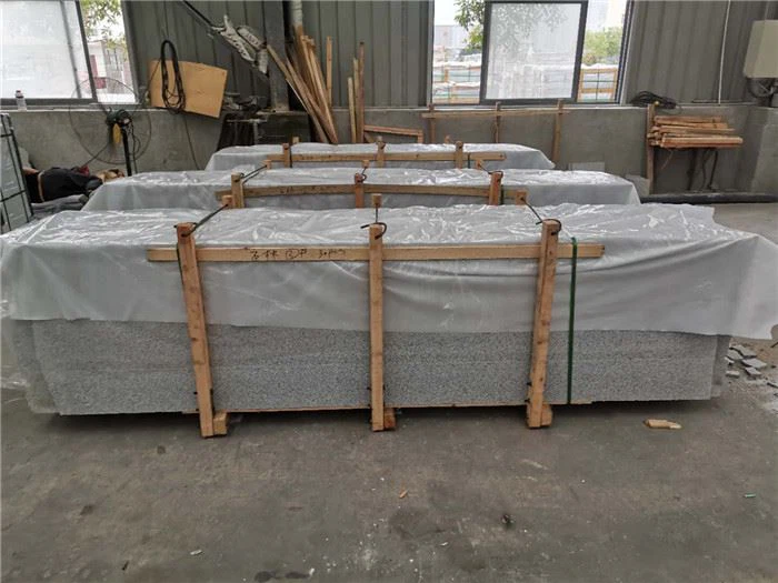 Light Grey And White G603 Granite slab