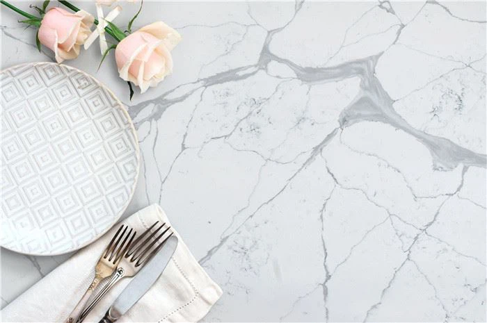 calacatta grey quartz for vanity top