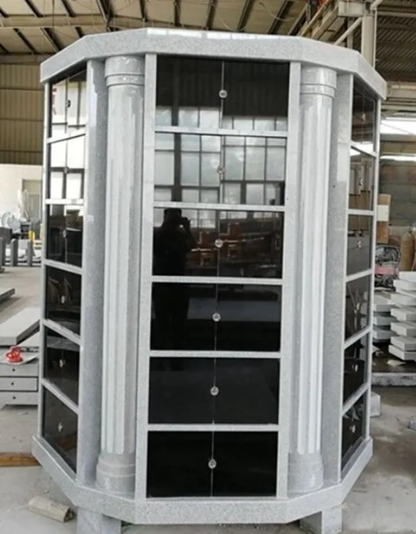 72 Niche Gray Granit Hexagon Columbarium