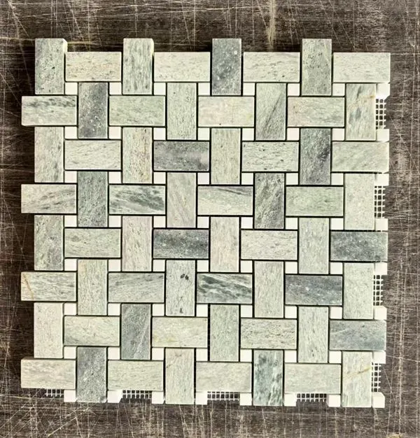 Madum tal-mużajk tal-irħam tal-basketweave