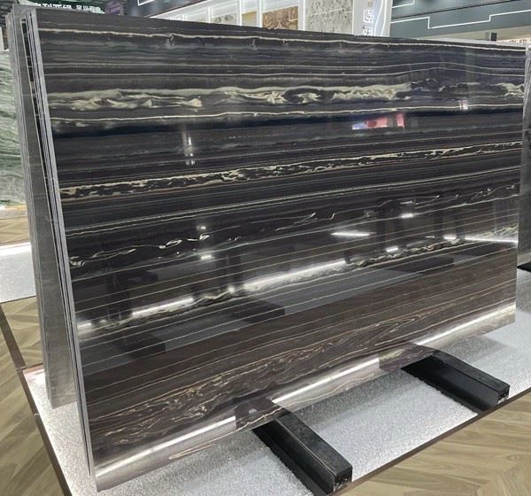 Black Bamboo Marble Slab