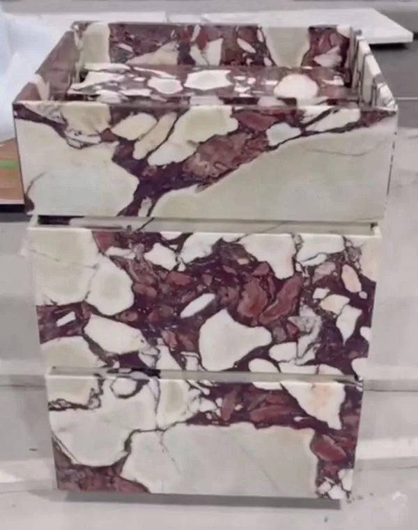 Sink tal-irħam tal-viola calacatta