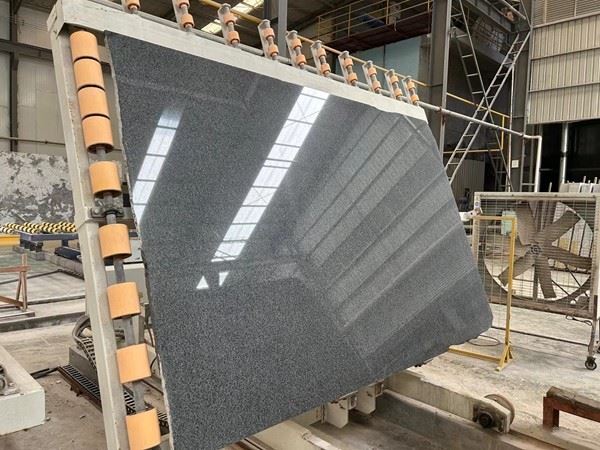 Polished Dark Grey Granite Slab