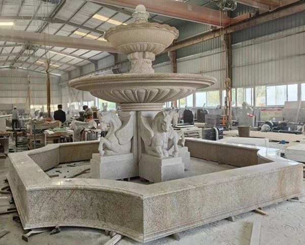 Sunset Gold Granite Garden Fountain