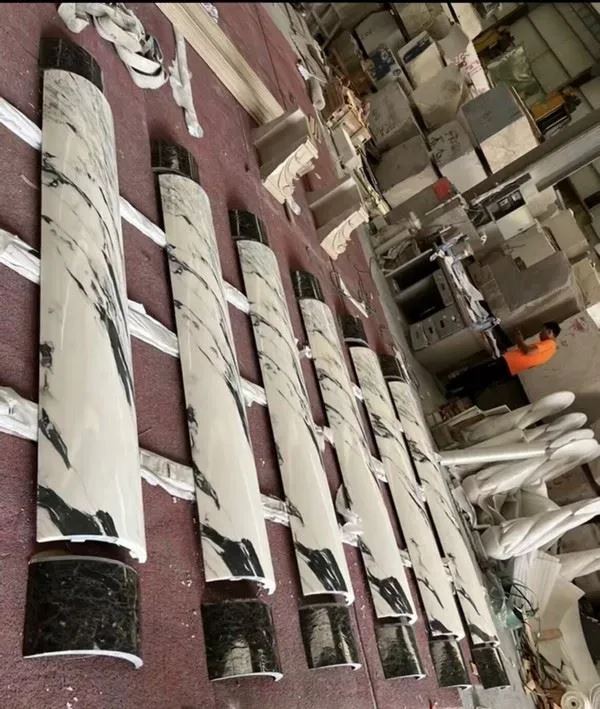 semicircular hollow marble column