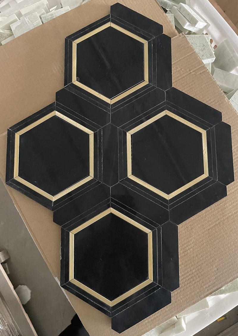 Marble Honeycomb Mosaic Marble Honeycomb Mosaic