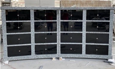 64 Niche Gray Granit Curved Columbarium