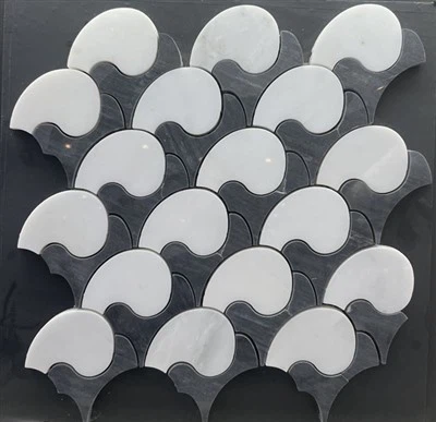 Mużajk tal-irħam iswed u abjad