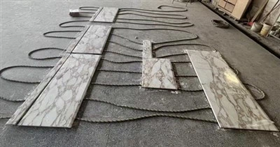 Worktop tal-irħam tad-deheb Calacatta