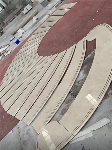 Ottoman Beige Irħam forma ta 'ark Spiral Stair