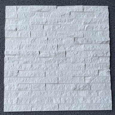 Ġebla tal-Ħajt Stacked tal-Ġebla tal-Ġebla Abjad