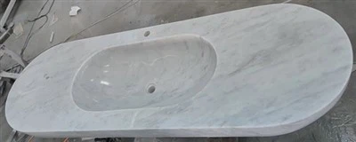 Baċin tal-ħasil tal-irħam abjad