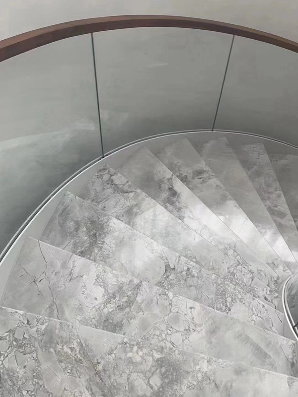 Super White Marble spiral stairs