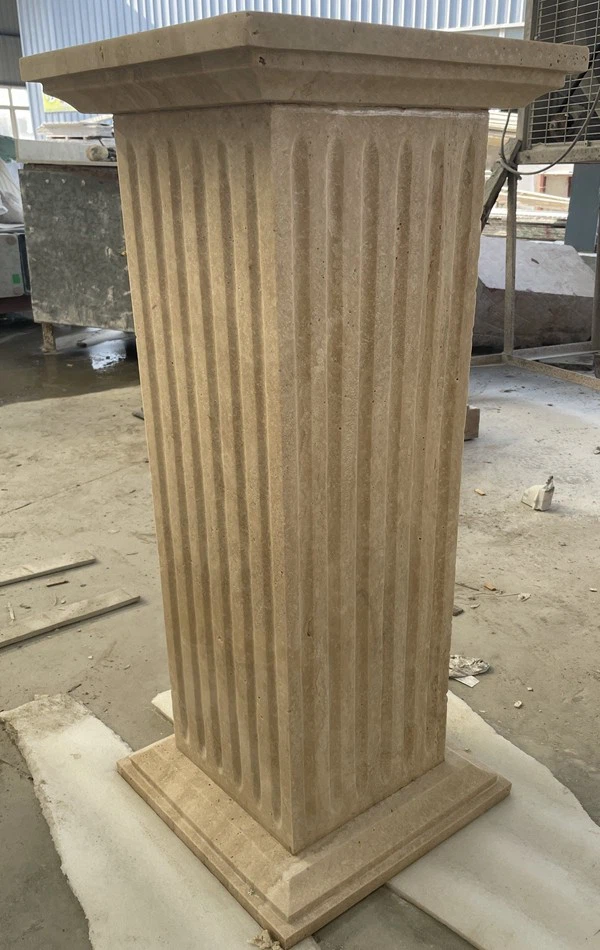 solid travertine base