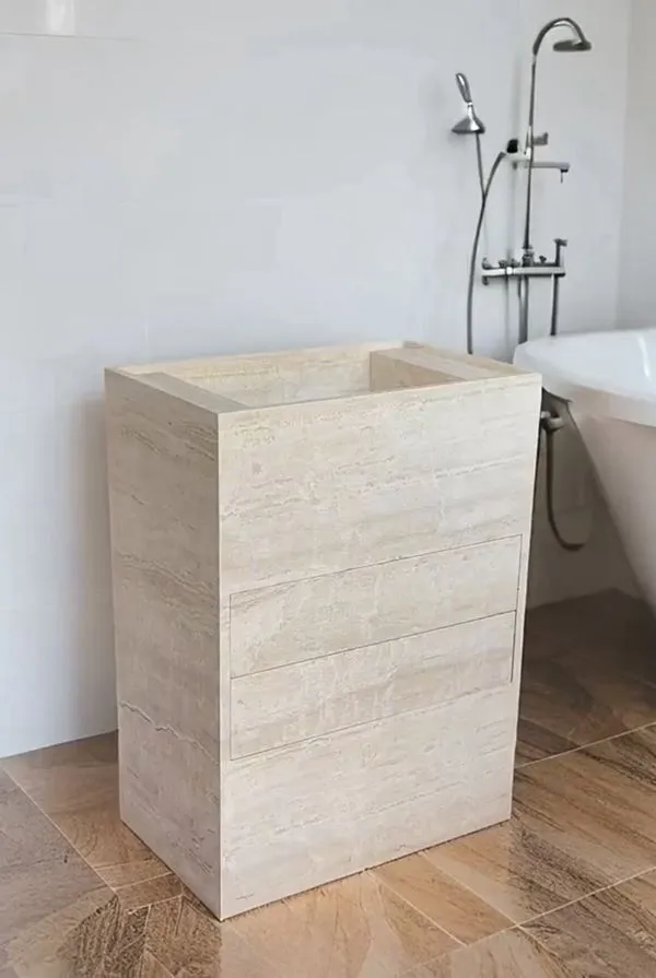 Sink tal-vanity tat-travertin