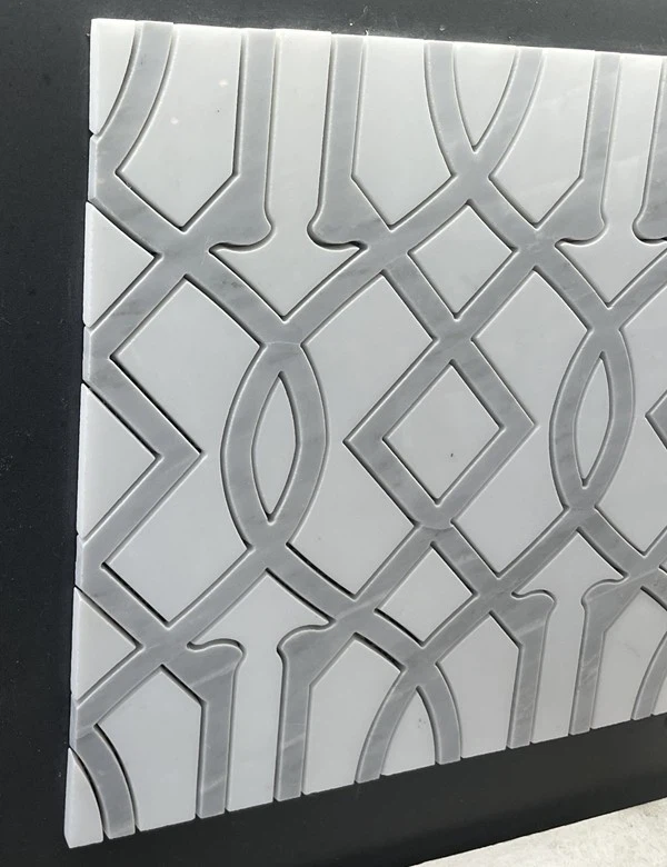 White Thassos Marble Mosaic Tiles